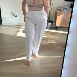 Nasty Gal Chic Cream Straight Leg Pants